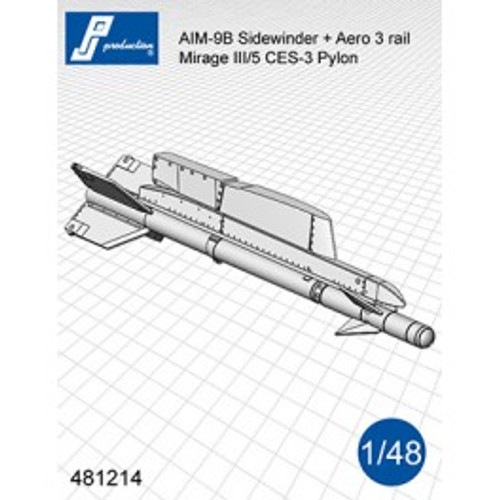 PJ Productions AIM-9B Sidewinder with CES-3 pylons (dtbu with Mirage III/5) Accessories 1:48 (PJP481214) PJ Productions AIM-9B Sidewinder with CES-3 pylons (dtbu with Mirage III/5) Accessories 1:48 (PJP481214)