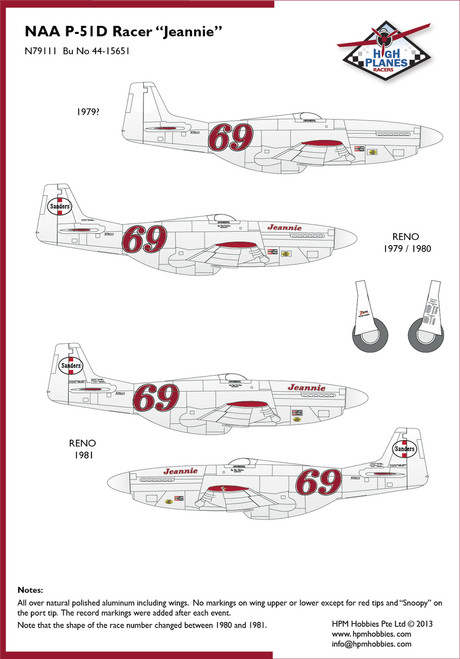High Planes Models Limited Run HPMR4801 Griffon Mustang World Jet