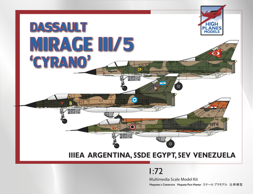 High Planes Dassault Mirage IIIE/5 "Cyrano" Egypt, Venezuela, Argentina Kit 1:72 (HPK072104) High Planes Dassault Mirage IIIE/5 "Cyrano" Egypt, Venezuela, Argentina Kit 1:72 (HPK072104)