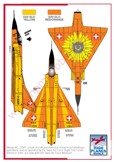 High Planes Dassault Mirage IIIC Swiss Air Force "