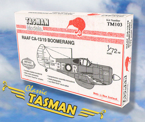 Tasman TM103 CAC CA-13 / CA-19 Boomerang 1:72 Scale Model Kit Tasman TM103 CAC CA-13 / CA-19 Boomerang 1:72 Scale Model Kit