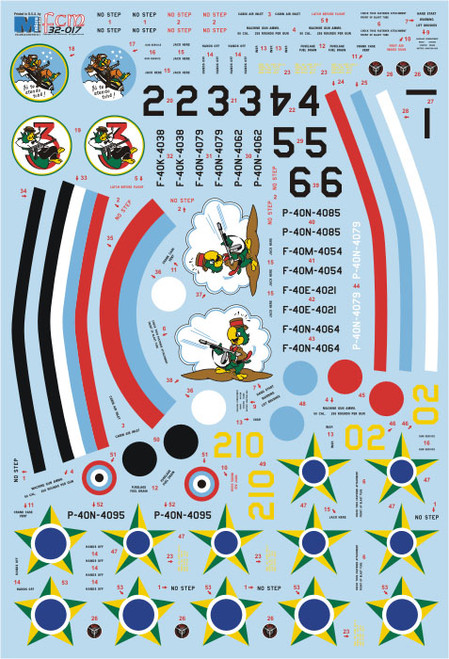 FCM P-40E / K / M e N - FAB Decals 1:32 Scale (FCD032017)