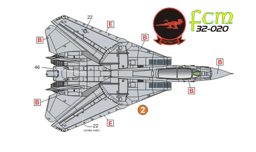 FCM F-14A Tomcat - VF114 Aadvarks Decals 1:32 Scale (FCD032020) FCM F-14A Tomcat - VF114 Aadvarks Decals 1:32 Scale (FCD032020)