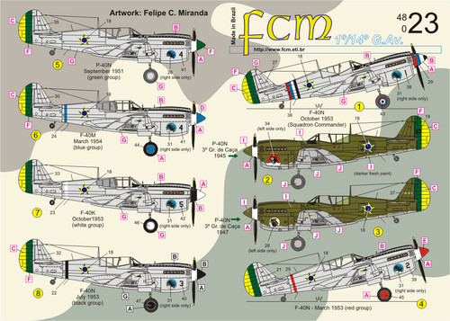 FCM FCM P-40 Galore - Brazil air Force Esquadr (FCD048023) FCM FCM P-40 Galore - Brazil air Force Esquadr (FCD048023)