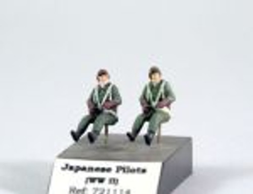PJ Productions 2x Japanese pilots seated in a/c WW2 Figures 1:72