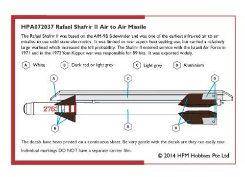 High Planes Shafrir II Missiles and Rails x 2 Accessories 1:72 High Planes Shafrir II Missiles and Rails x 2 Accessories 1:72