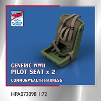 High Planes WWII Commonwealth Pilot Seats x 2 1:72 Accessories (HPA072098