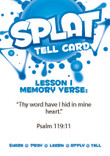 SPLAT Sunday School Curriculum - Preschool - Fall Quarter