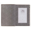 KJV Large Print Thinline Bible -  Dusty Brown - Thumb Index