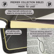 KJV Giant Print Center Column Reference Bible - Premier Collection - Brown Goatskin Leather