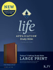 KJV Life Application Study Bible - Third Edition - LARGE PRINT - LeatherLike - Brown/Mahogany