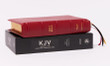 KJV Large Print Personal Size - Single-Column Reference Bible - Premier Collection - Red Goatskin Leather