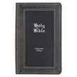 KJV Personal Size Giant Print Reference Bible - Gray & Black - Thumb Indexed