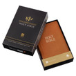 KJV Personal Size Giant Print Reference Bible - Genuine Leather - Toffee Brown - Thumb Indexed