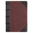 KJV Full-Size Giant Print Bible - Genuine Leather - Tawny and Dark Brown - Thumb Indexed