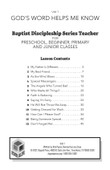 Baptist Discipleship Series - Teacher - Winter Quarter