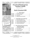 Bible Basics Sunday School Curriculum - Preschool/Kindergarten Teacher's Guide - Winter  Quarter