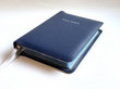 KJV Allan Longprimer Edition - Silver Line Edition - Navy Blue Meriva Calfskin