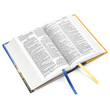 KJV Hampton Text Bible - Pictorial Hardcover - Open Bible