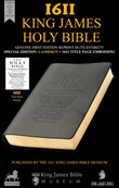 1611 King James Bible - Original Facsimile - Black Lambskin