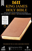 1611 King James Bible - Original Facsimile - Apocrypha with 1611 Title Page - Tan Lambskin