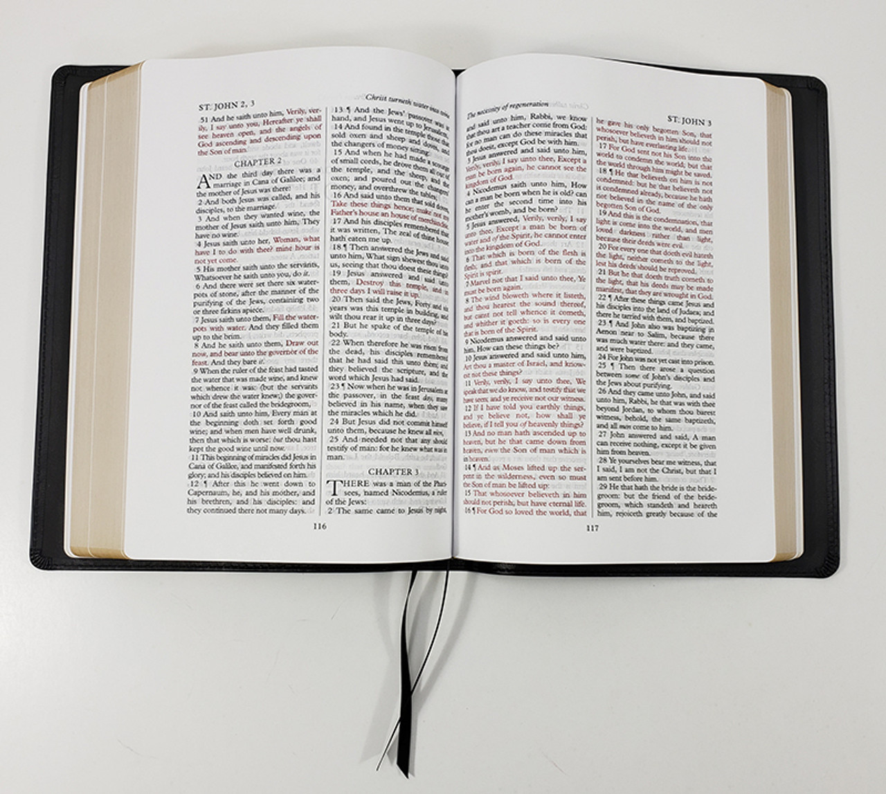 large print living bible sample page