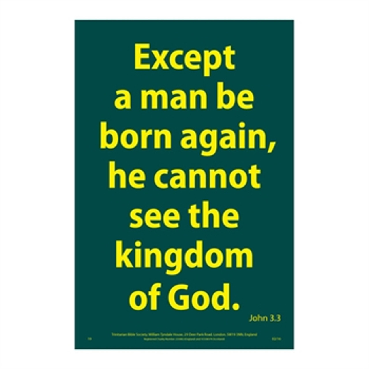 KJV Scripture Verse Poster - John 3:3