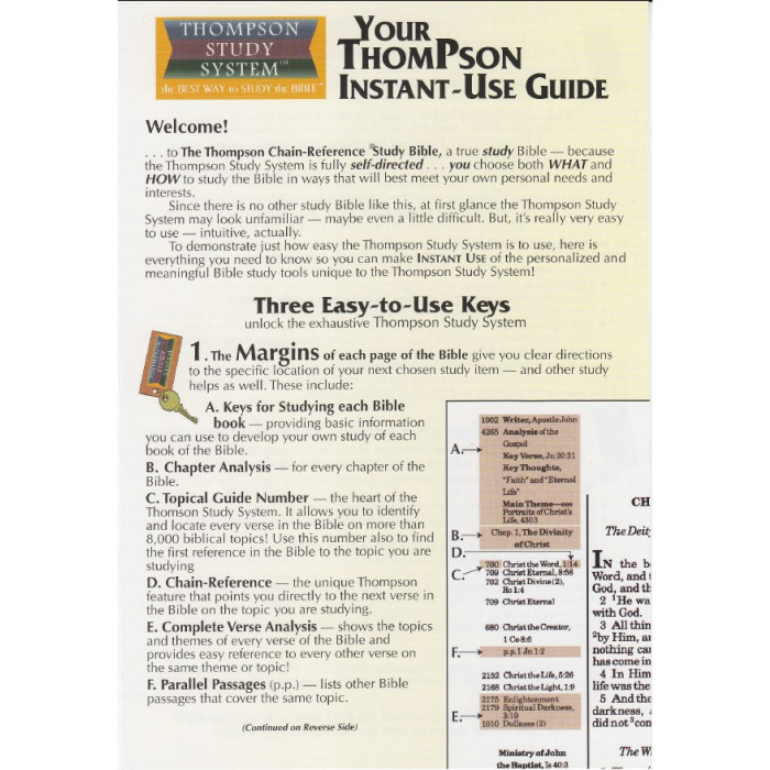 KJV Thompson Chain Reference Bible The KJV Store