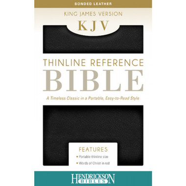 KJV Thinline Bible - (Hendrickson) - Bonded Leather Black