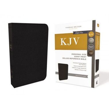 KJV Personal Size Giant Print Deluxe Reference Bible - Genuine Leather (Nelson)
