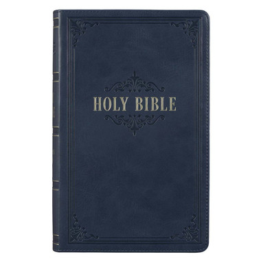 KJV Giant Print Personal Size Bible - Dark Blue - Indexed