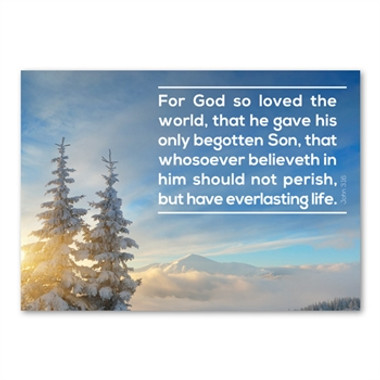 KJV Greetings Cards - For God So Loved - John 3:16