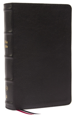 KJV Large Print Personal Size Reference Bible - Single-Column - Genuine Leather Black