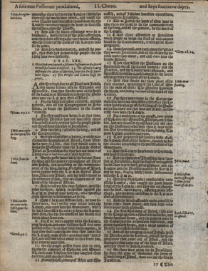 1613 King James Bible - Original Bible Leaves - Old Testament "HE " Edition -  3 Leaves Covering Isaiah 1-6