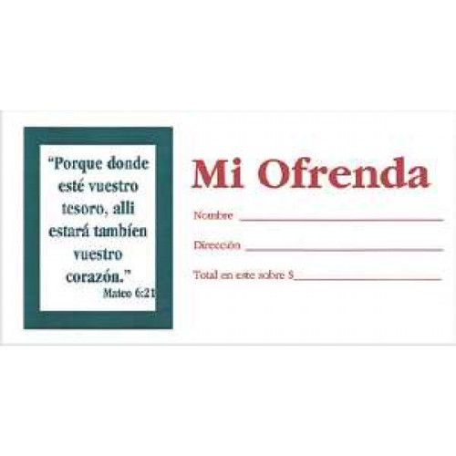 Spanish Offering Envelopes - Mi Ofrenda