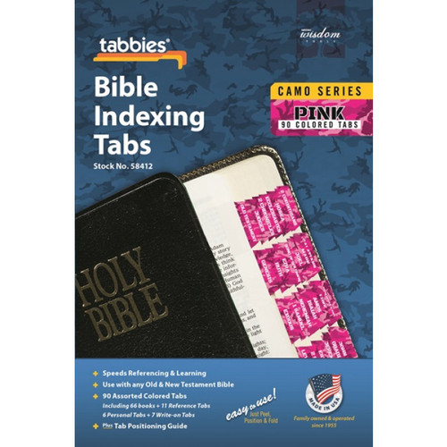 Bible Indexing Tabs - Pink Camo