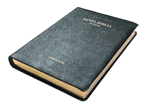 RVG 2010 Spanish Bible - Full Size Genuine Leather Edition - Genuine Leather Black