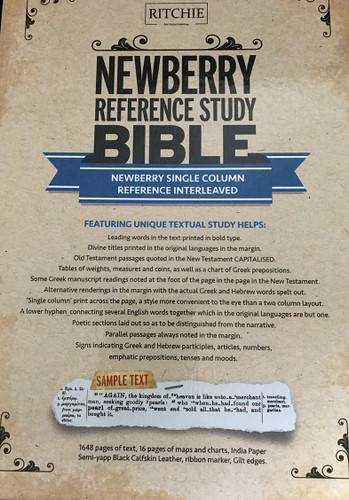 KJV Newberry Reference Bible - Single Column Interleaved Edition