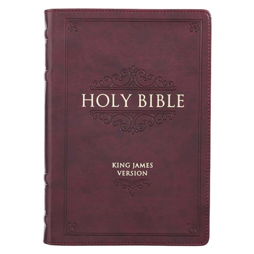 KJV Large Print Thinline Bible - Burgundy