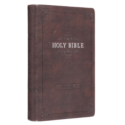 KJV Giant Print Bible - Espresso Brown - Thumb Indexed