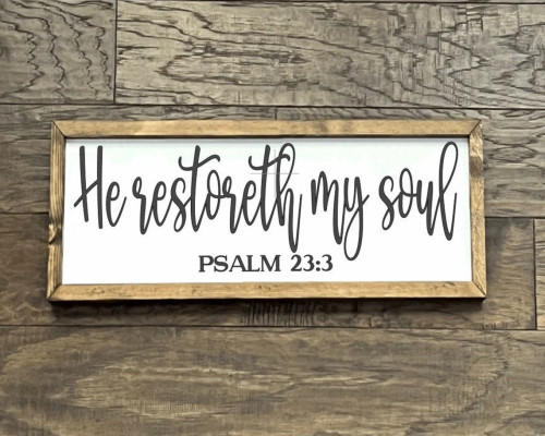 Scripture Wall Art - Psalm 23:3