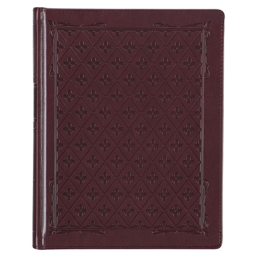 KJV Note-Taking Bible - Large Print - Faux Leather Hardcover - Burgundy