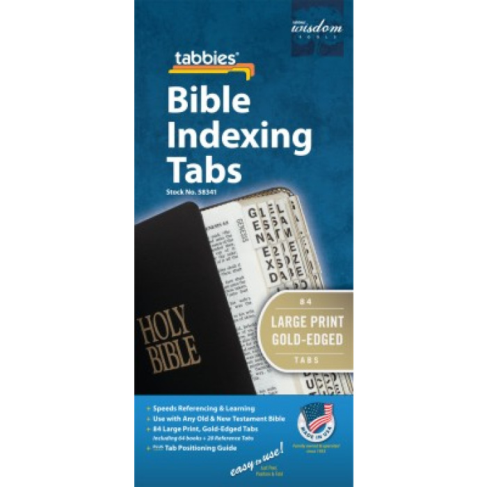 Bible Indexing Tabs - Giant Print - Gold - The KJV Store