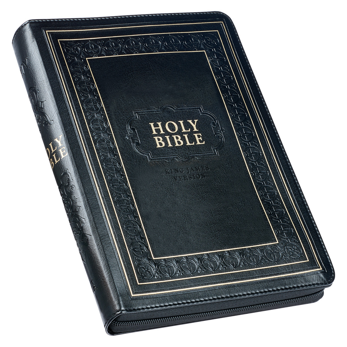 KJV Giant Print Bible - Black - Thumb Indexed - Zipper Closure