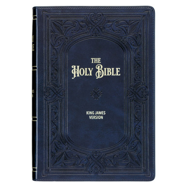 KJV Giant Print Bible - Midnight Blue - Thumb Indexed