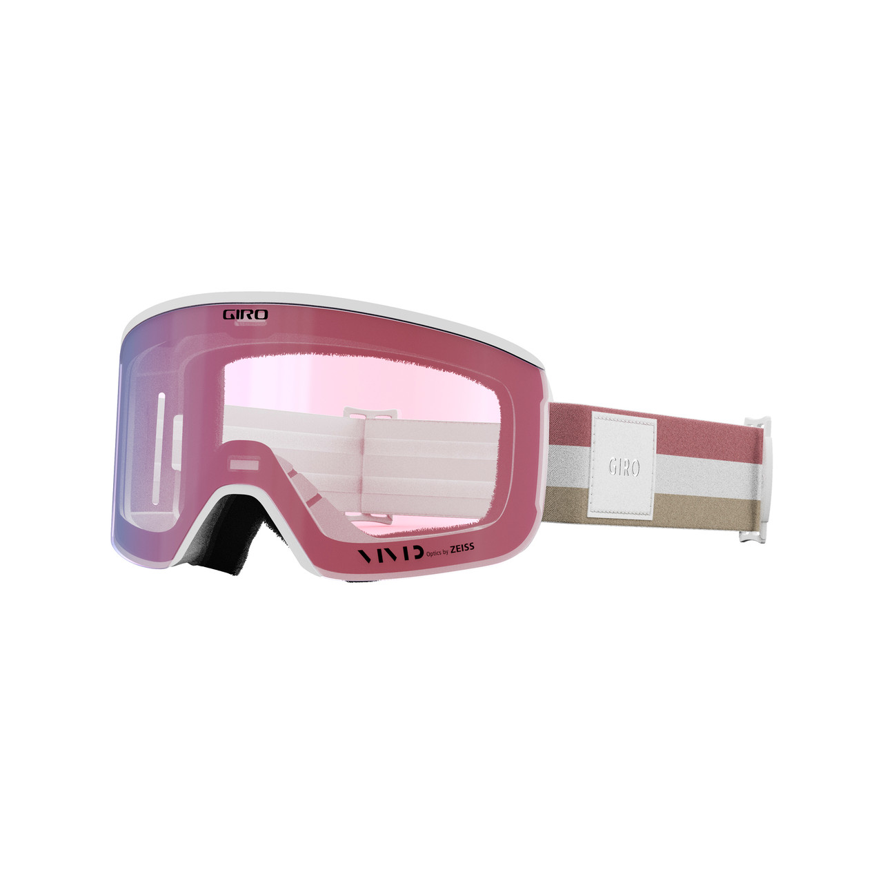 G-RAP【PA$ELLI】TRIPLE VISION 2025 Ella Goggle - White LX Stripe/Vivid Pink - Ski Haus