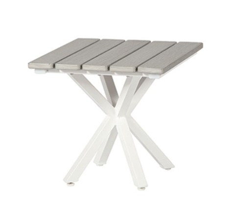 Tahoe 19" Square Plank X-Base Side Table