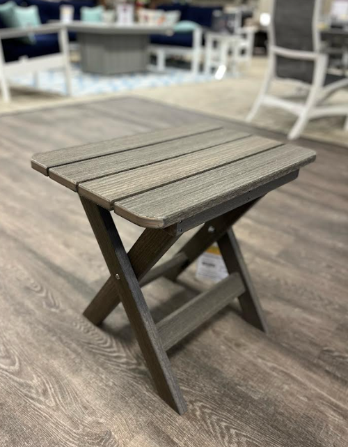 Folding End Table - Coastal Grey
