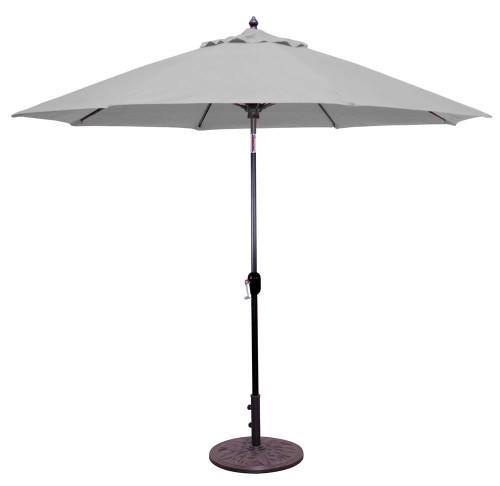 9' Auto Tilt Umbrella- Bronze with Taupe