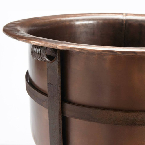 36" Round Rustic Acadia Copper Firepit w/ Lid 36" Round Rustic Acadia Copper Firepit w/ Lid